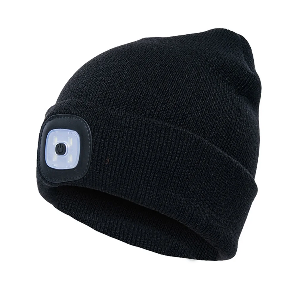 

Winter LED Lighted Cap Warm Beanies Outdoor Fishing Running Beanie Hat Flash Men Women Camping Climbing Caps