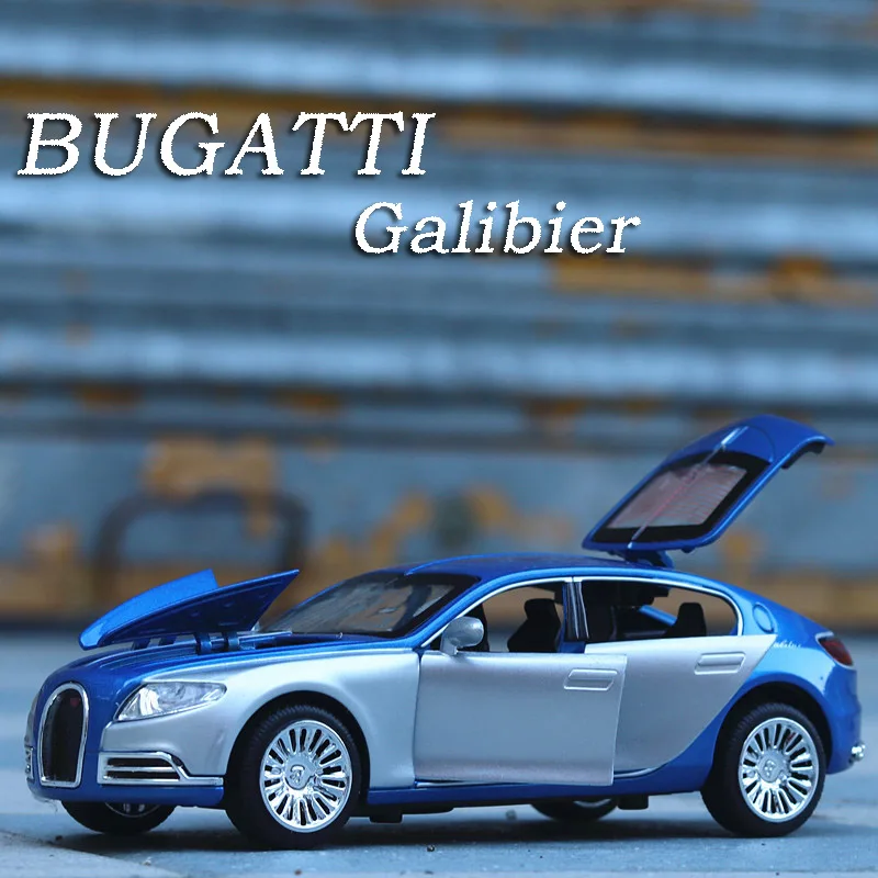 

Модель 1/32 года, литый под давлением автомобиль Bugatti galbier, сборная игрушка, подарки для детей