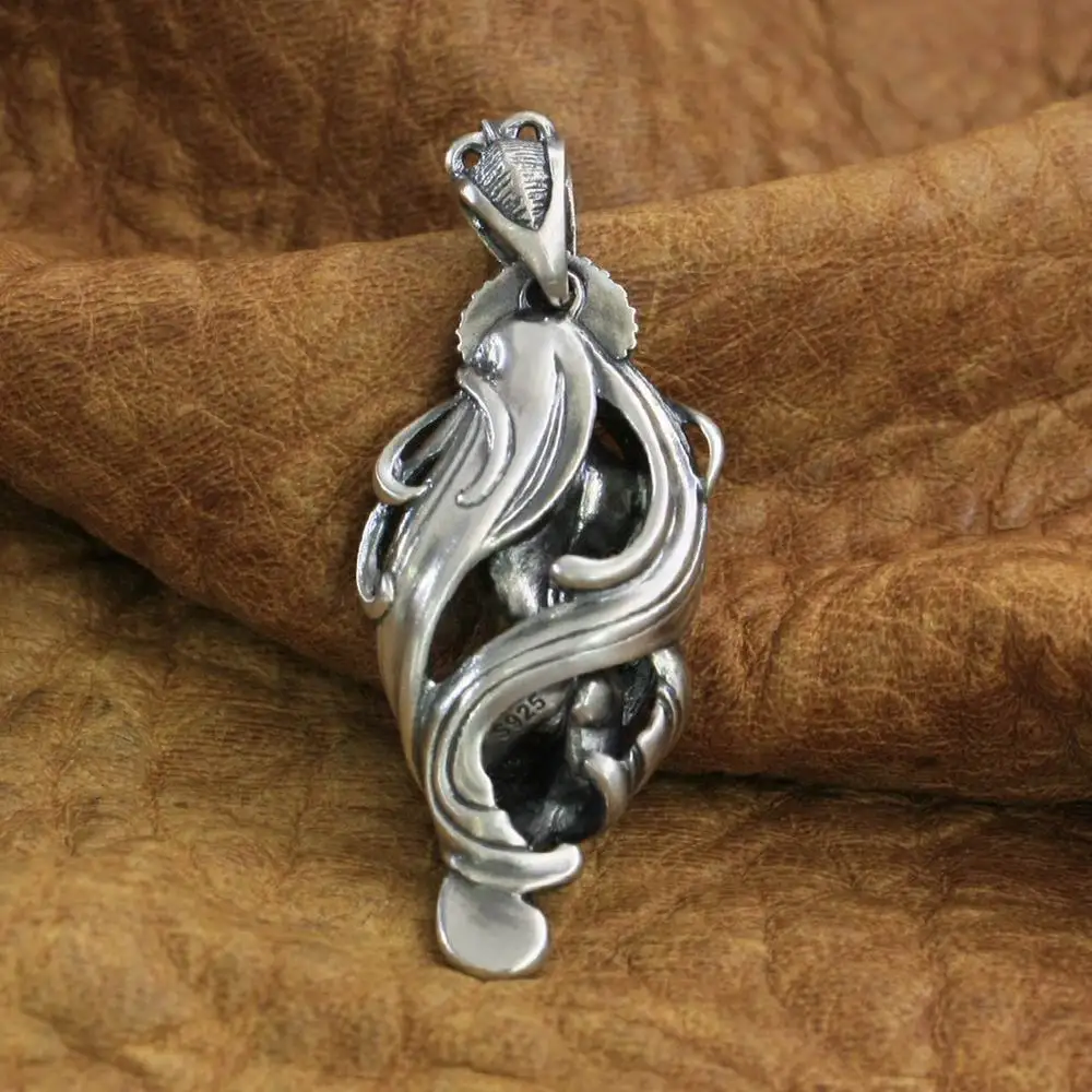 925 пробы Серебряные длинные волосы сексуальный Ангел Кулон Мужской панк кулон TA215