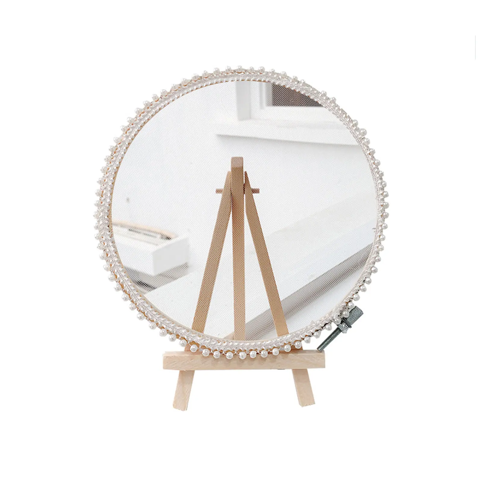 

Earring Storage Rack Girl Women Tabletop Necklace Oragnizer Gift Exhibition Wooden Pearl Lace Home Decor Jewelry Display Stand