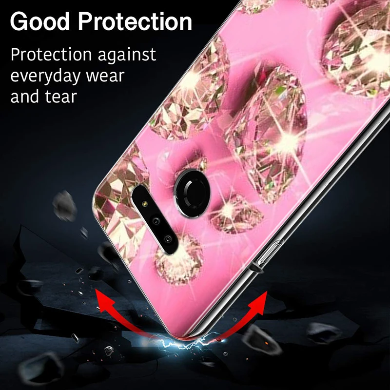 Бриллиантами Стиль для LG W20 W10 V50S V50 V40 V30 K50S K40S K30 K20 Q60 Q8 Q7 Q6 G8 G7 G6 ThinQ чехол для телефона