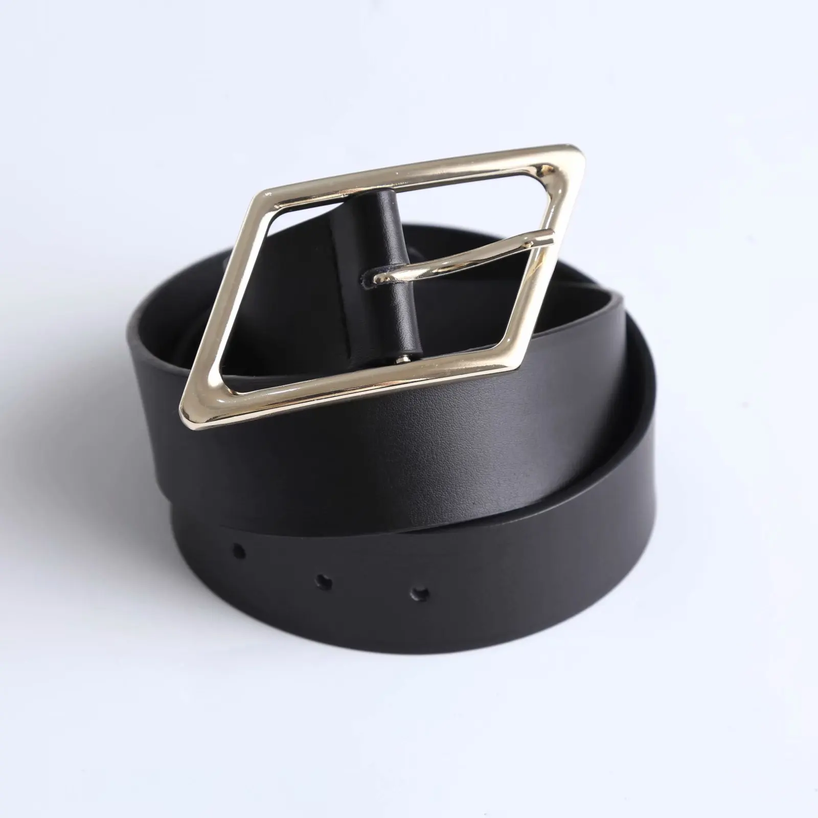 

Toppies Women Black Belt Rhombus Belts For Women Quality Leather Waistband