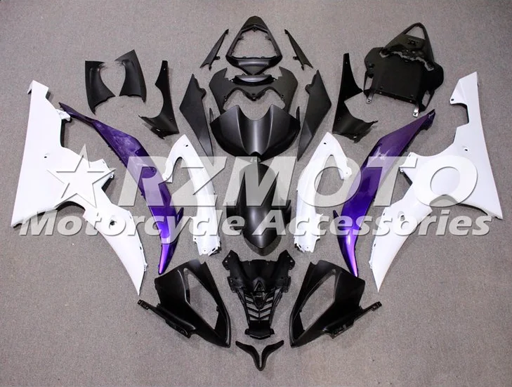 

New ABS Whole Fairings Kits Fit For Yamaha YZF-R6 R6 08 2008 2009 2010 2011 2012 2013 2014 2015 2016 Bodywork set Purple white