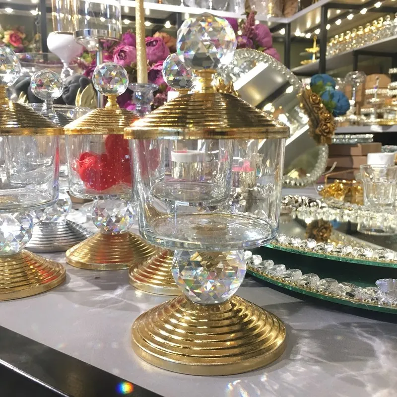 Металлический Пьедестал стеклянная декоративная сахарница тек 1 шт | Дом и сад