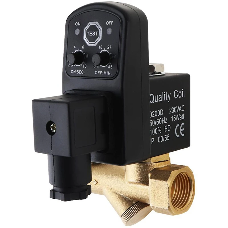 HTHL 1/4 дюйма Ac220V 1.6Mpa электронный сливной клапан Временный Воздушный компрессор