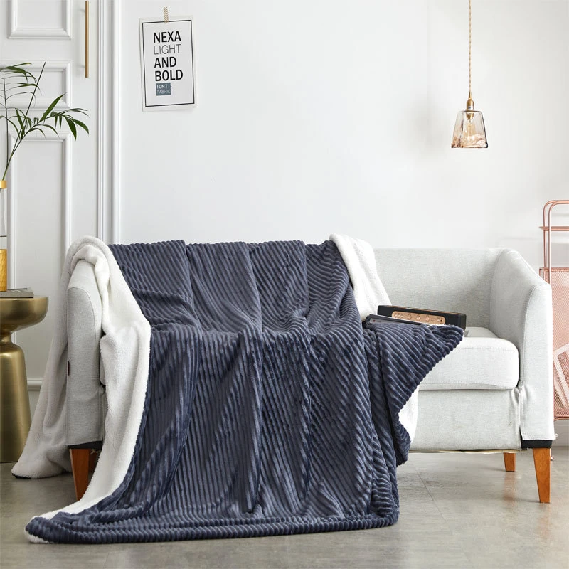 Мягкое кашемировое бархатное одеяло Двухслойное теплое на молнии