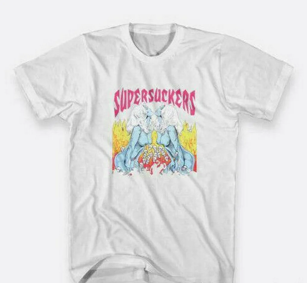 Новый Гараж Рок Supersuckers Цвет белый Для мужчин футболки с рисунками из