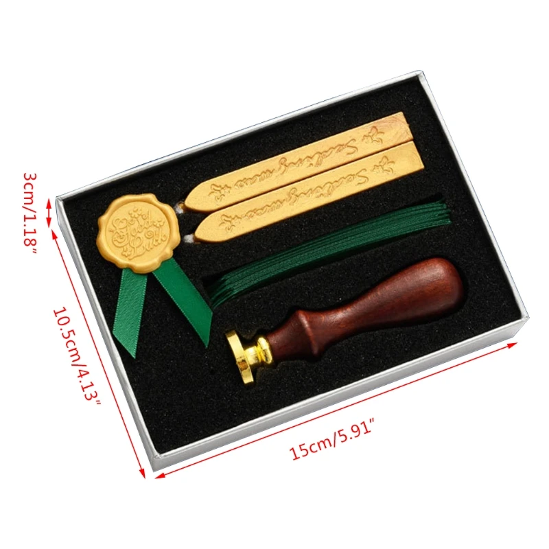 

Retro Fire Paint Wax Seal DIY Handmade Ribbon Envelope Sealing Stamp for Decorative Card Making Wedding Invitations Craft