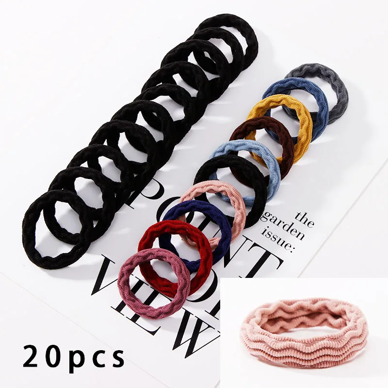 10pcs/Set New Women Basic Crude Elastic Hair Bands Ponytail Holder Scrunchie Headband Rubber Bands Fashion Hair Accessories
