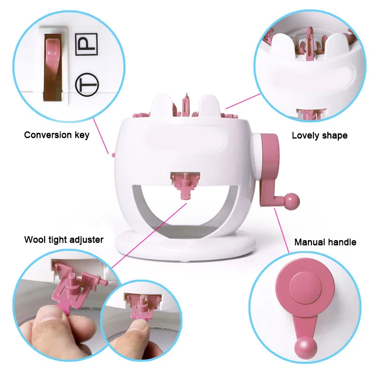 Hand Woven Wool Machine Toys Hand Knitting Machine Loom Children Educational Toy Knitting Tools DNJ998