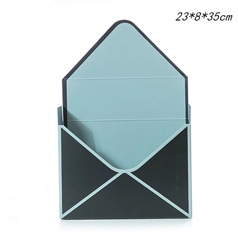 1 шт Конверт Сумочка Цветочная коробка 23*8*35 см ручная Складная Цветочная коробка цветочный магазин свадебные упаковочные материалы Поставки - Цвет: Blue