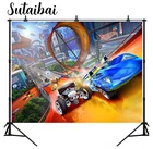 Фоны для фотосъемки с изображением диких дорог, Лидер продаж, фон для видеоигр на день рождения, детский плакат для гоночных автомобилей, реквизит для фотосъемки в студии