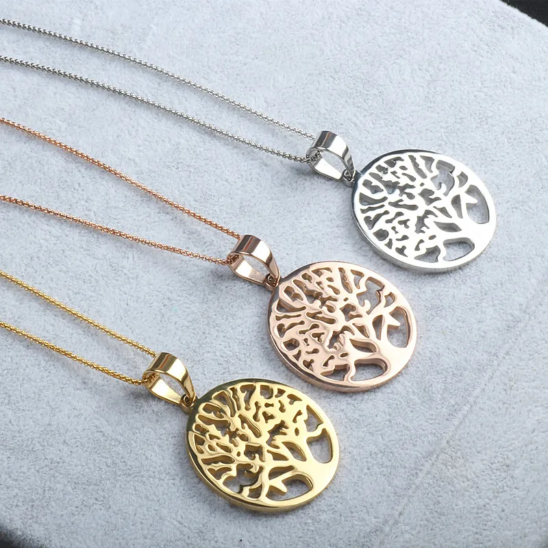 Женское Ожерелье из нержавеющей стали с кулоном Древо жизни|Подвески| |