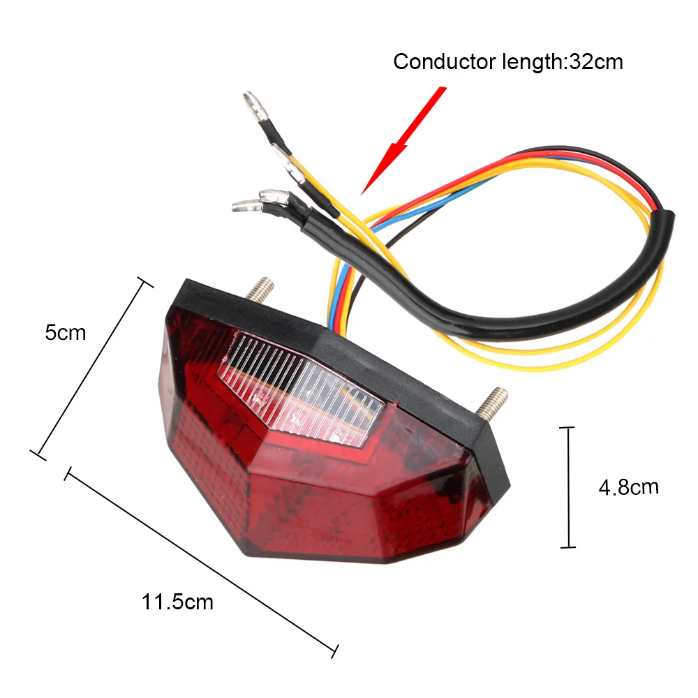 

YOSOLO 1 piece Turn Signals Motorcycle Signal Indicator 11 LED Tail Light Stop Brake Lights Motorbike Blinker Universal