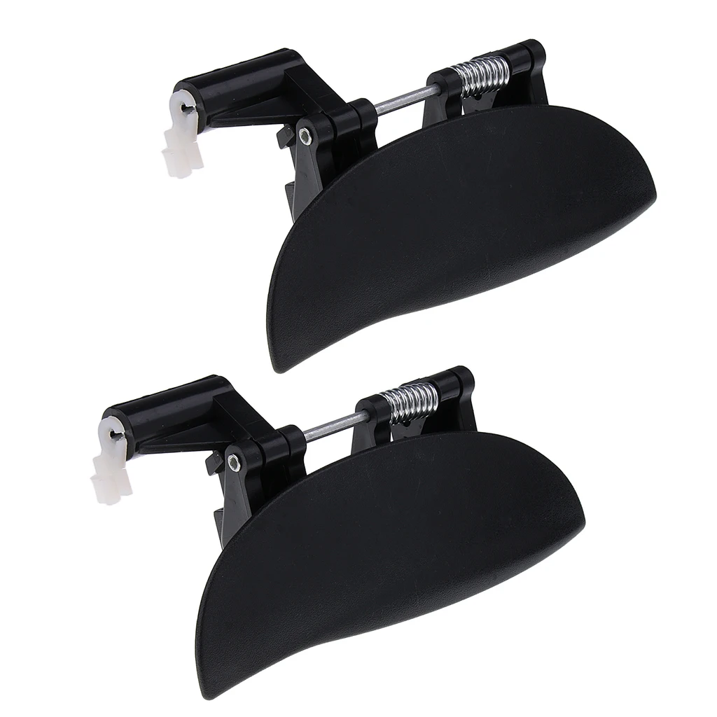 2 Pieces Car Front Exterior Door Handles Set for Hyundai Amica Atos Black |