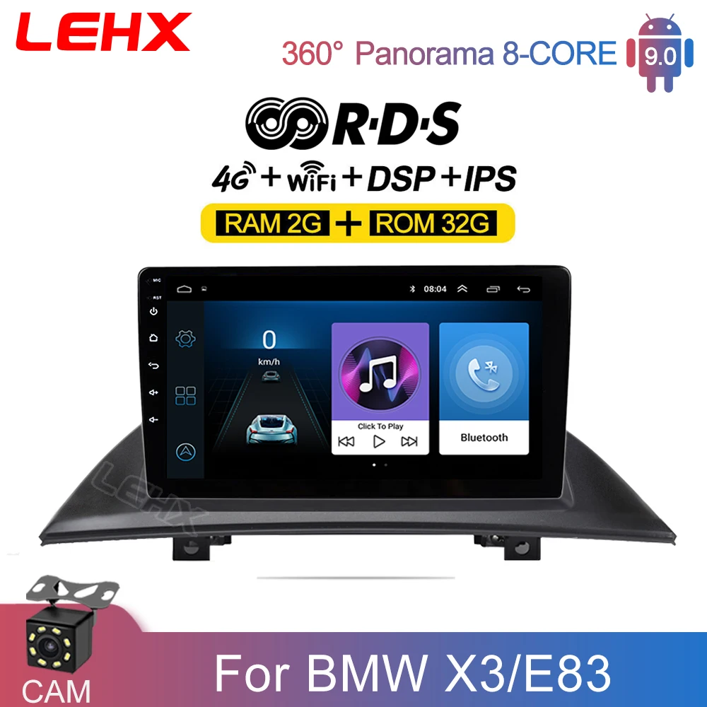 Автомагнитола LEHX 2 din мультимедийный видеопроигрыватель с GPS-навигацией dvd Android 9 0