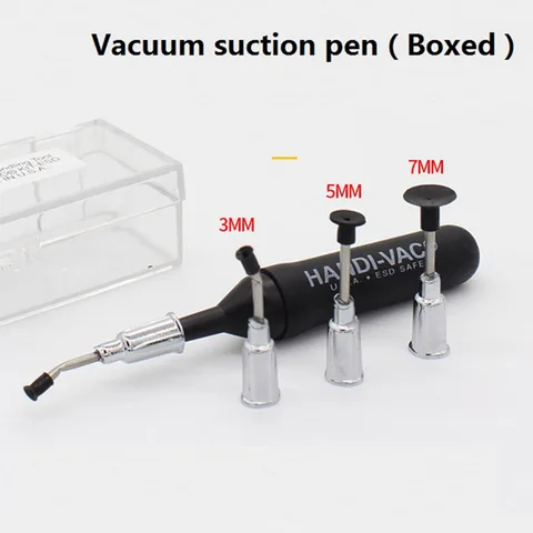 SMD IC Вакуумные всасывающий насос для перьевых ручек жидкость для снятия присоски Пайка и Распайка BGA Палочки инструмент Анти-статический с 3 присосками