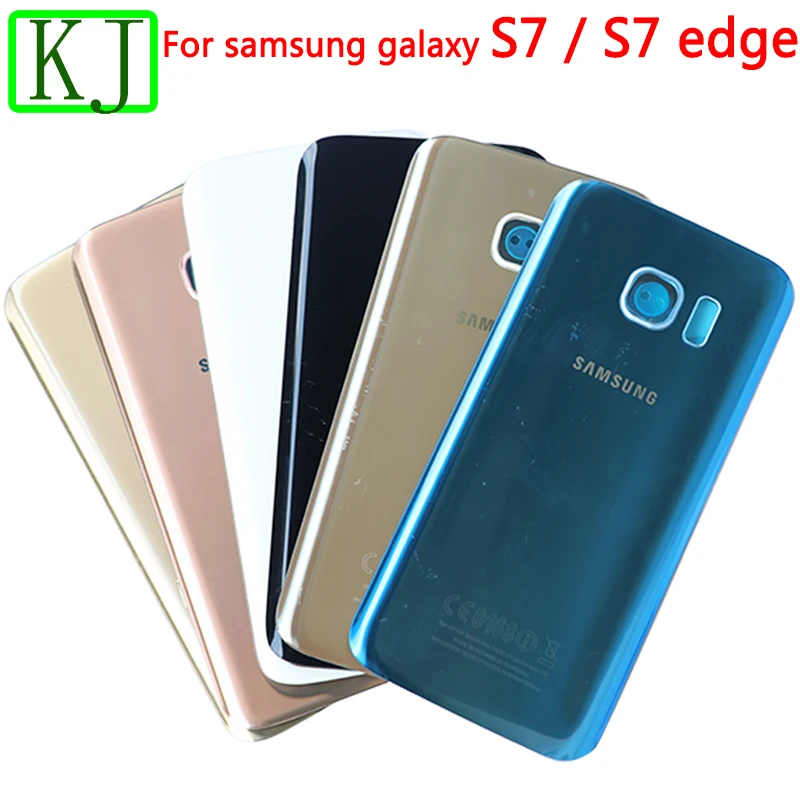 Чехол для аккумулятора S7 для samsung Galaxy S7 G930F/S7 edge G935F задняя крышка Задняя стеклянная дверная панель Корпус чехол