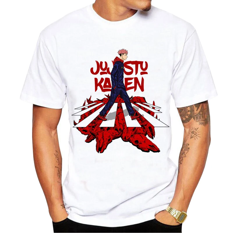 

Summer Anime Cartoon model T Shirt Men model T Shirt Harajuku Jujutsu Kaisen Hip Hop Funny Casual Tops