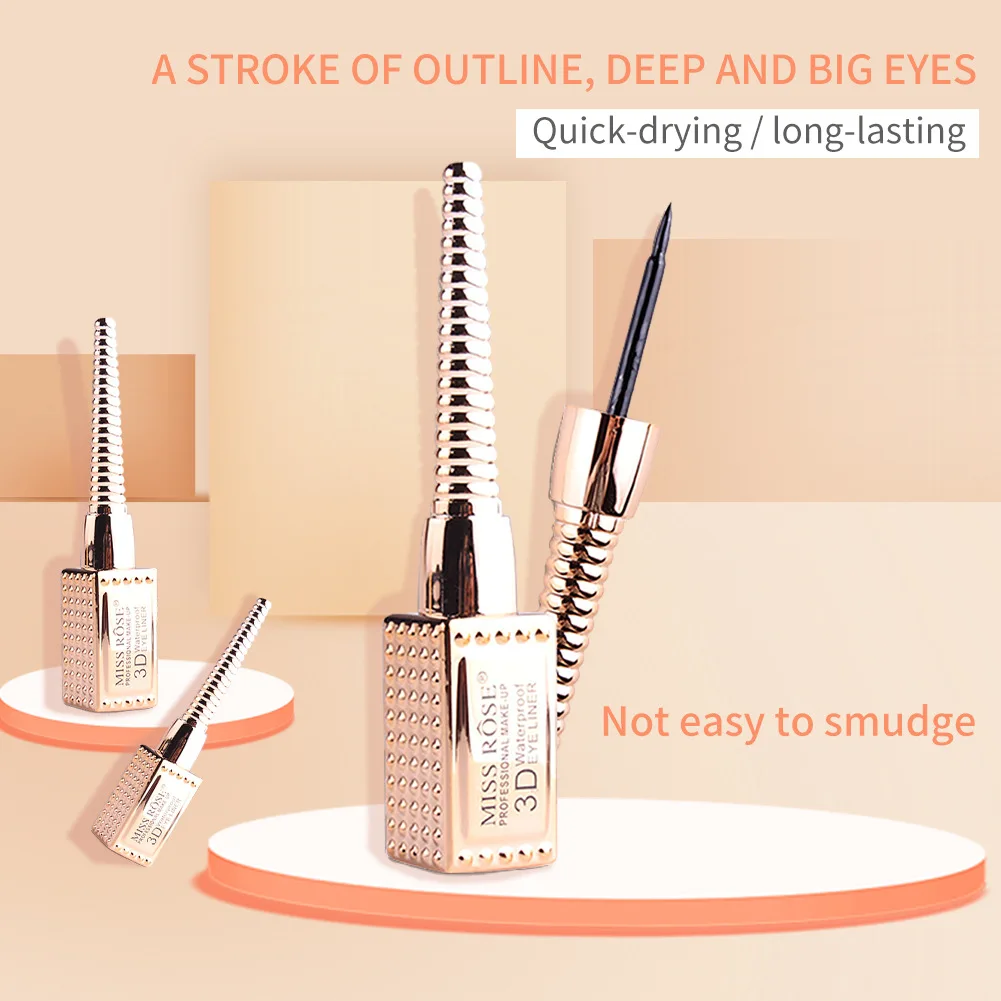 Жидкая подводка для глаз черная стойкая Водостойкая Подводка карандаш макияжа