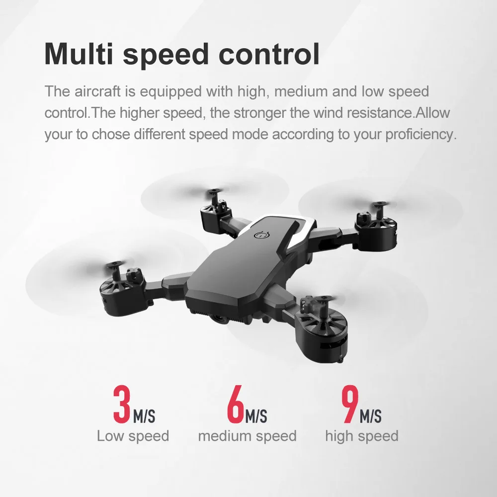 

VR 3D Experience Foldable Selfie Drone 1080P WIFI HD Camera Wide Angle Folding Toy Altitude Hold Trajectory Pointing Flight