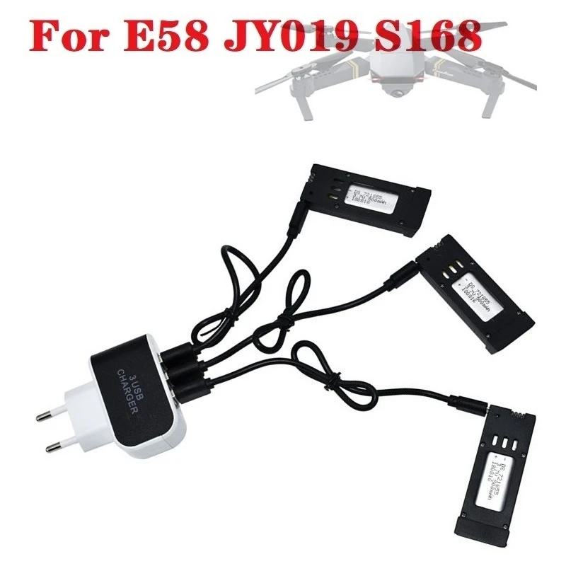 

Оригинальный 3,7 V 500mAH Lipo аккумулятор и зарядное устройство для E58 JY019 S168 RC Quadcopter запасные части для RC Дрон Замена компонентов