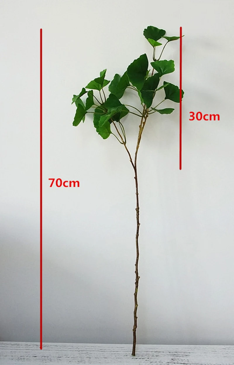 Искусственные листья гинкго Meldel 3 вилки дерево Maidenhair растение ручной работы для