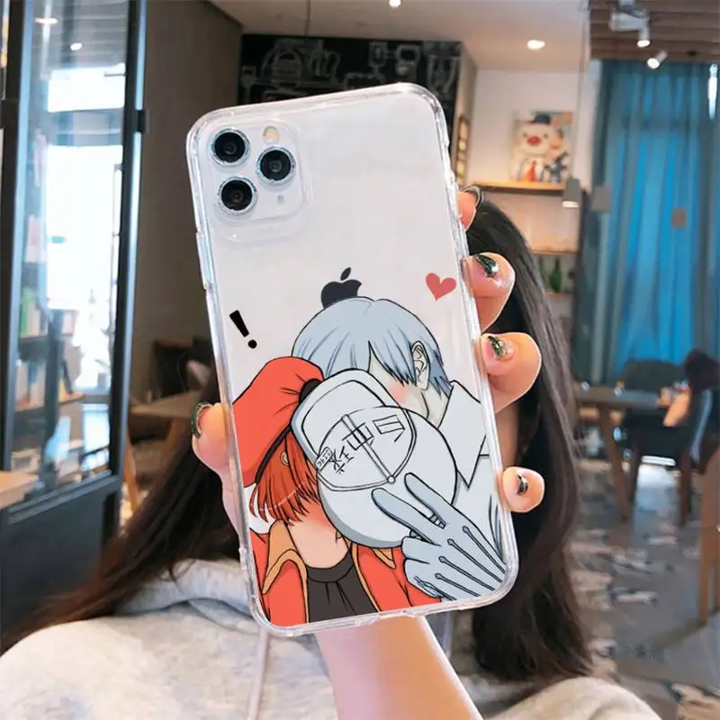 

anime Cells Work Phone Case Transparent soft For iphone 5 6 7 8 11 12 s c se plus mini x xs xr pro max
