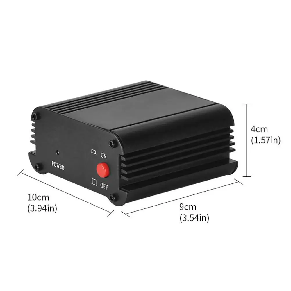 

DC 48V Phantom Power Supply USB Power Adapter Voltage Stabilization Without Noise for Condenser Microphone Recording