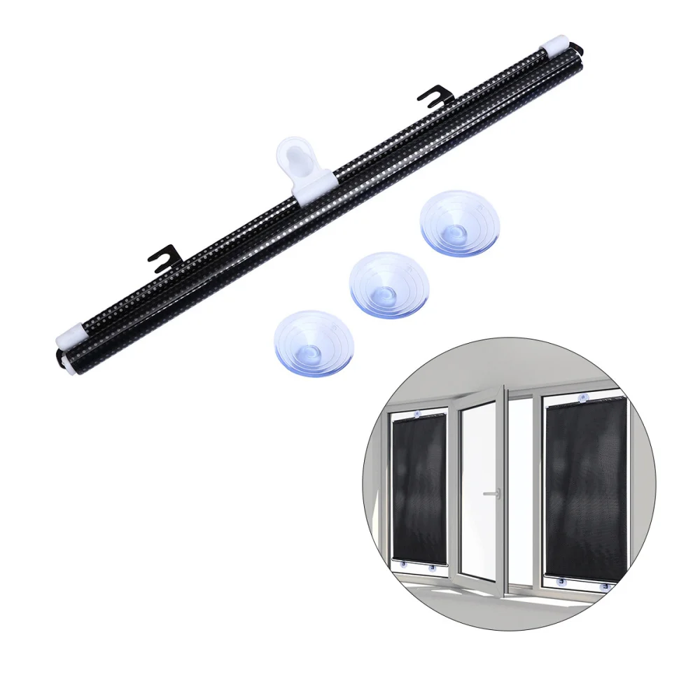 

Free-punched Balcony Sunshade Blackout Curtain Temporary Blind with Suction Cup