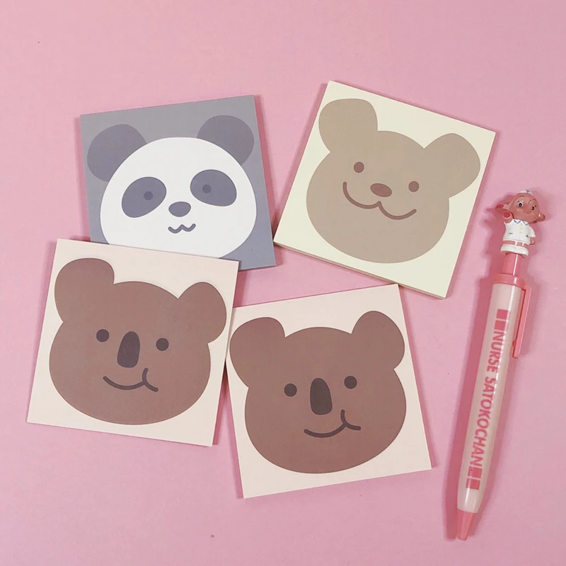 

50 Sheets Kawaii Panda Koala Memo Pad Daily DIY Notepad Sticky Notes Escolar Papelaria School Supply Cute Stationery
