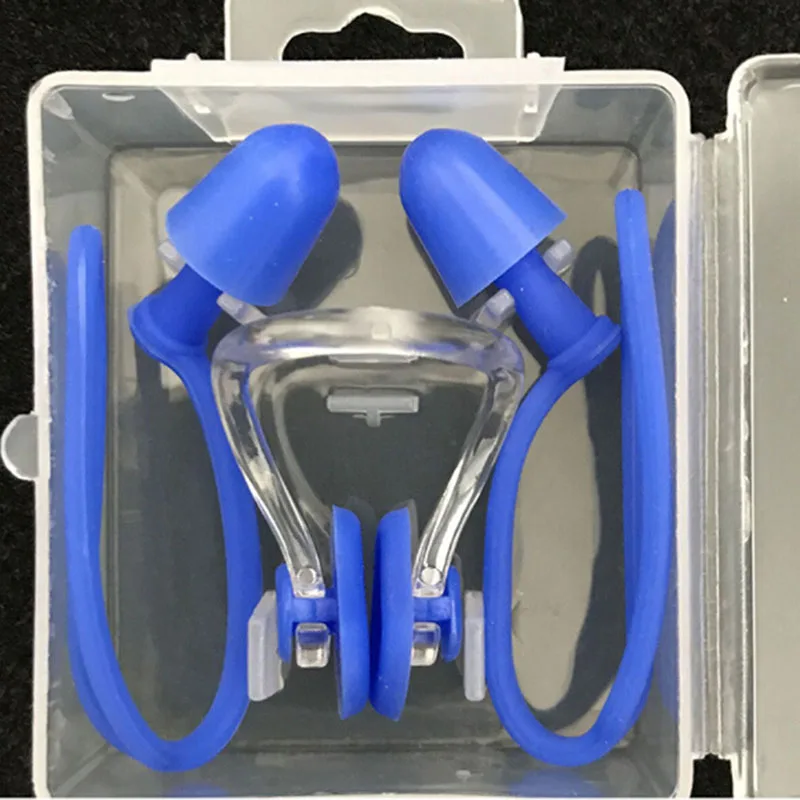 

New Arrive Soft Silicone Swimming Set Waterproof Nose Clip + Ear Plug Earplug Useful Tapones Oido Swimming Accessories