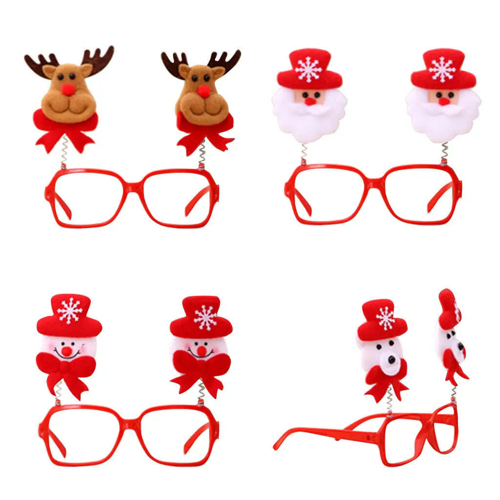 Лидер продаж подарок на Рождество милая мультяшная оправа для очков блестящие