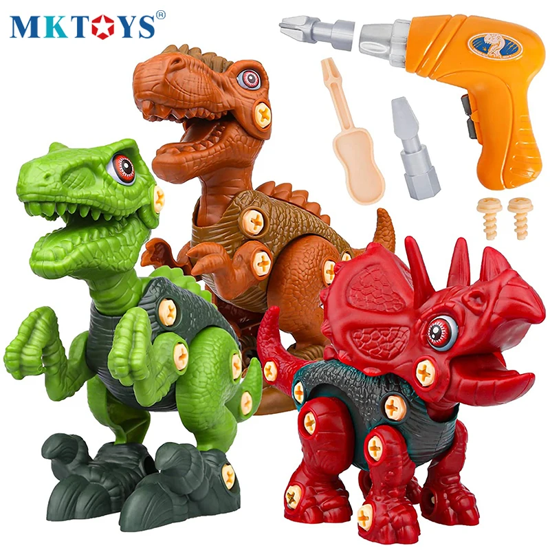 MKTOYS динозавр игрушечные золотые монеты строительный блок с помощью отвертки