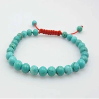 6mm natural blue gemstone beads red line bracelet gift colorful yoga taseel mental classic dark matter spread christmas gift