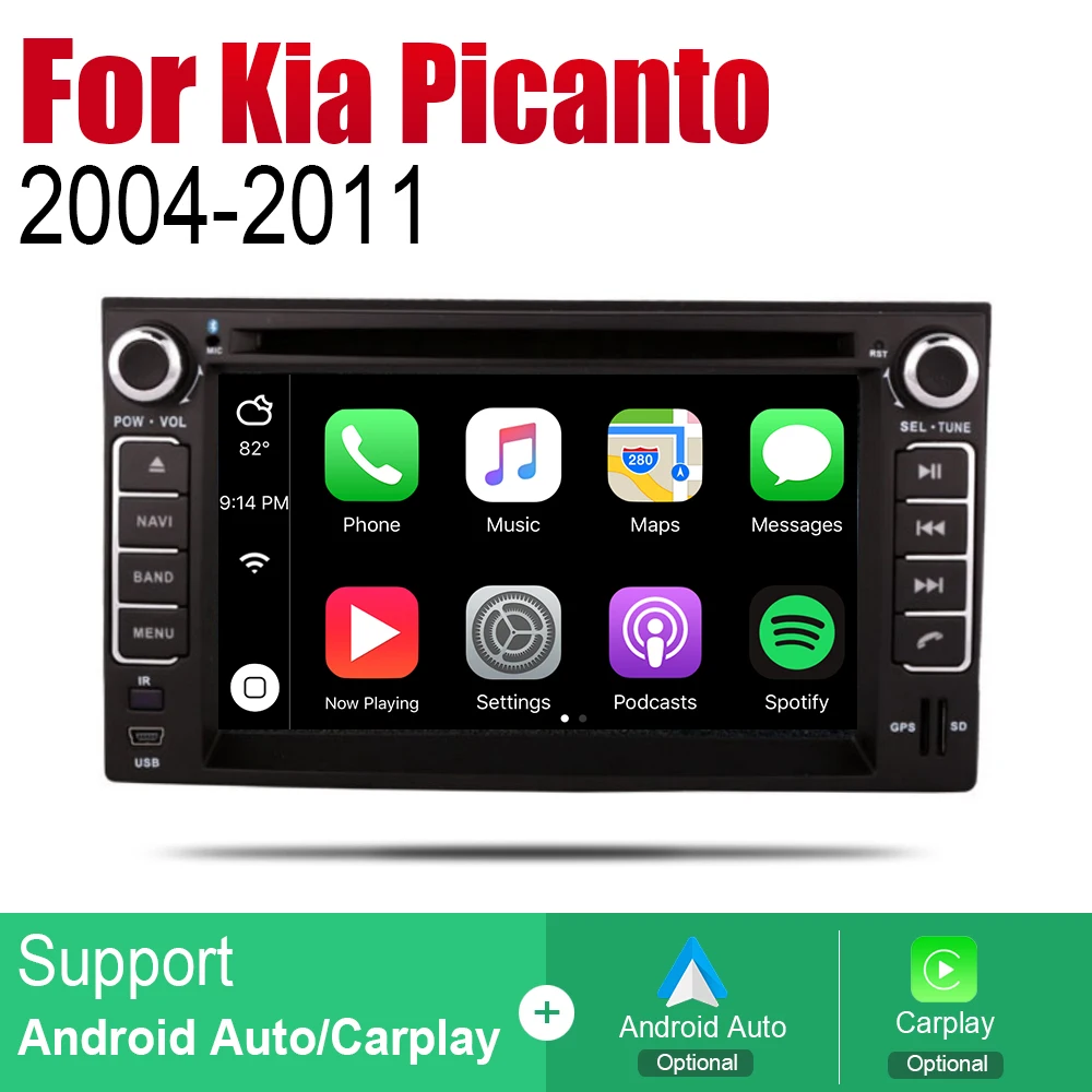 Автомагнитола ZaiXi 2 Din автомобильный DVD на основе Android для Kia Picanto Morning 2004 2005 2006 2007 2008
