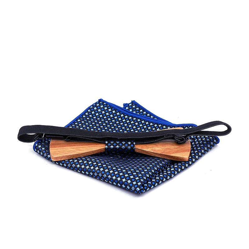 Linbaiway мужской костюм деревянная бабочка платок Броши Запонки Набор деревянные