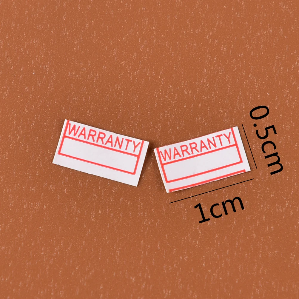 

1000pcs 10mm*5mm Warranty Void If Removed Sticker Security Seal Red Color Rectangle Shape Fragile Label Size