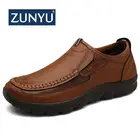 Мужские удобные повседневные туфли ZUNYU, лоферы, мужская обувь, качественная обувь из искусственной кожи, мужские мокасины на плоской подошве, обувь большого размера 39-48