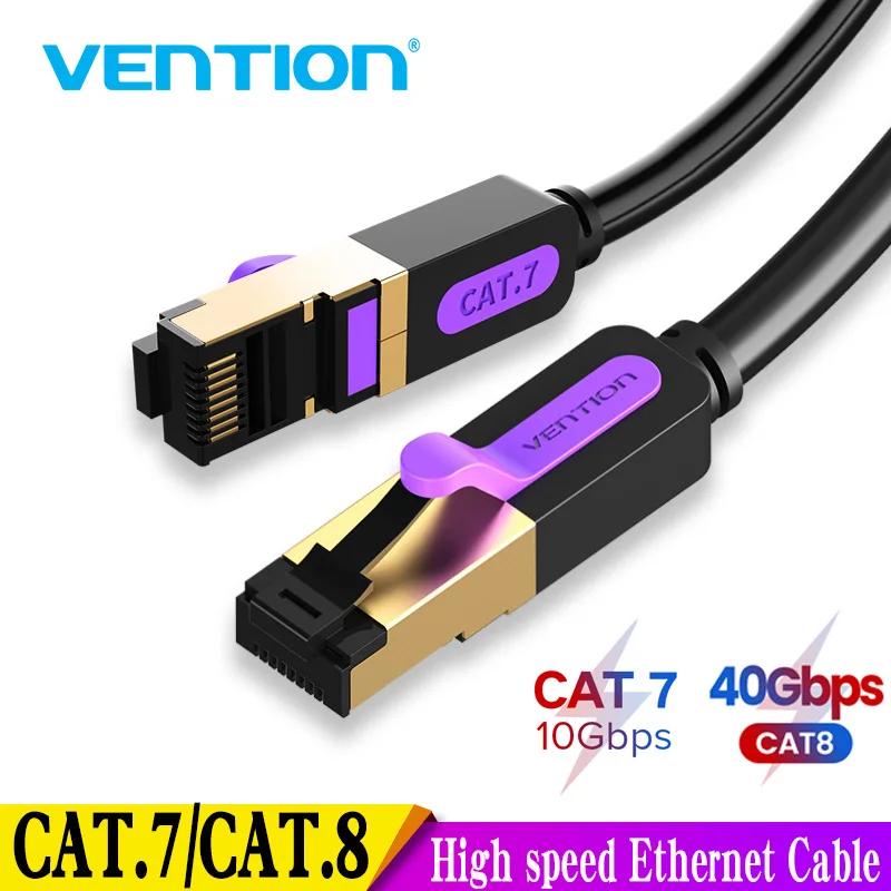Ethernet-кабель Vention Cat8 SSTP 40 Гбит/с сверхскоростной сетевой патч-корд Cat 8/7 RJ45 для