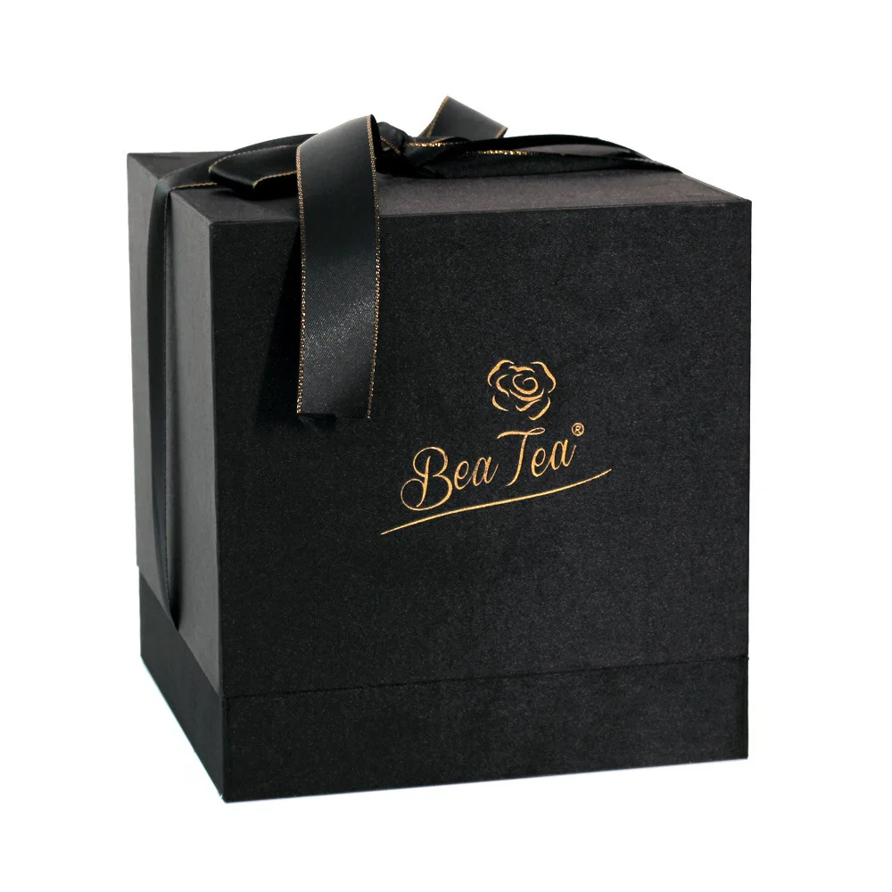 Paquete de regalo Rosa eterna en cristal, flor Seca De La Bella y La Bestia para decoraci&oacute;n del hogar, regalos de boda, regalo del d&iacute;a de Rosevalentines-5