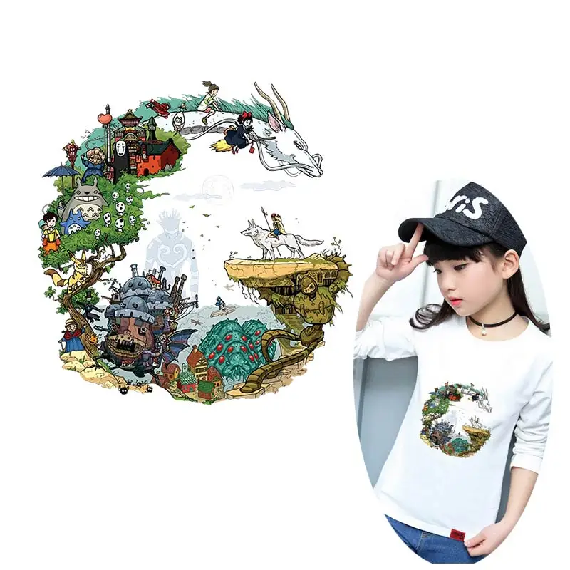 Мультяшные аниме-наклейки термонаклейки на одежду японское аниме наклейки для