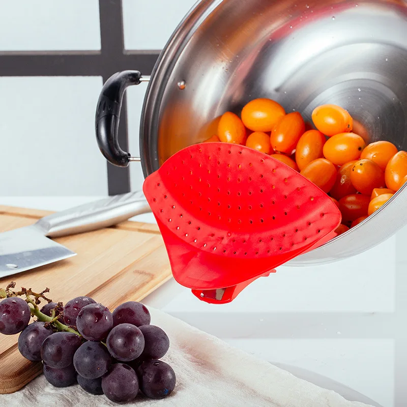 Силиконовые полипропиленовые дуршлаги кухонный зажим на фотодержателе для