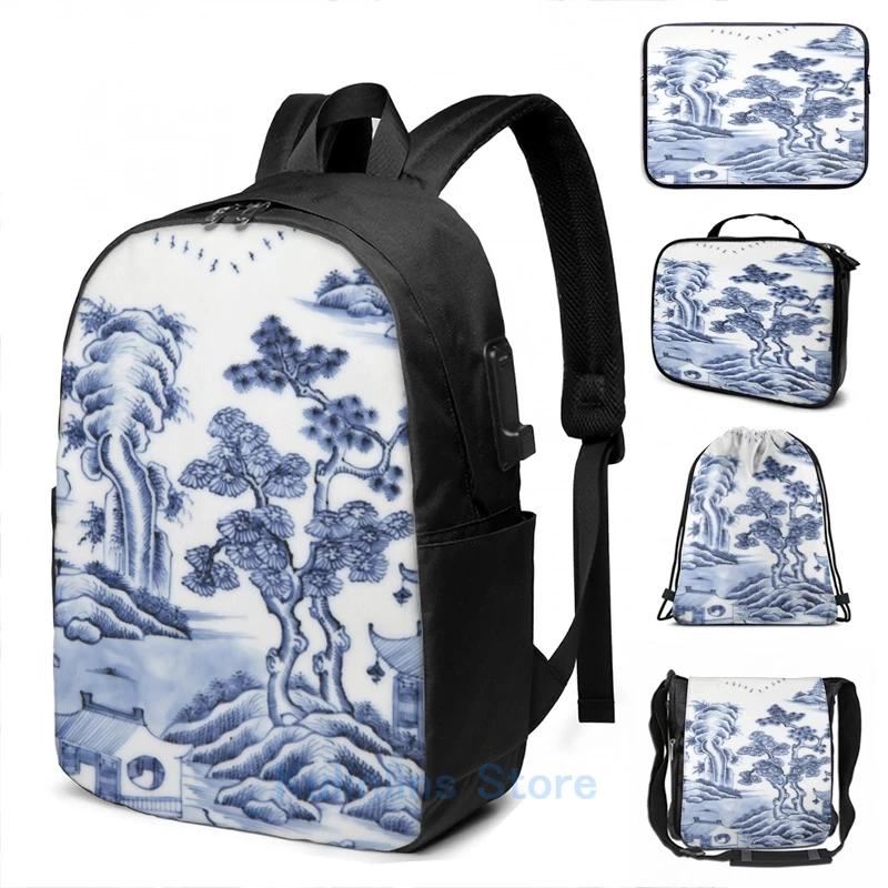 Восточный рюкзак delft для мужчин и женщин забавный школьный ранец с графическим