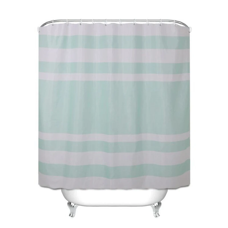 

Polyester Shower Curtain Waterproof Fabric Bath Curtains Printed Striped Fabrics Curtains For The Bathroom180*180CM JJ50734