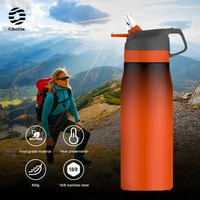 fjbottle sports thermos flask hiking vacuum bottle 316 stainless steel multicolor straw water bottle for travel and outdoor