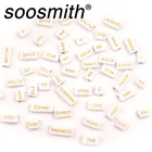 10x18 мм 10 шт.лот белые акриловые бусины длинные квадратные золотые бусины для изготовления ювелирных изделий сделай сам аксессуары ручной работы подарок