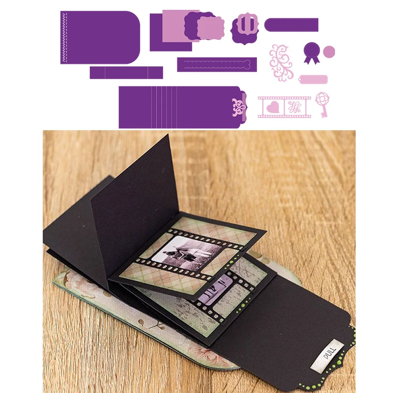 Креативный буклет для переворачивания страниц металлические режущие штампы