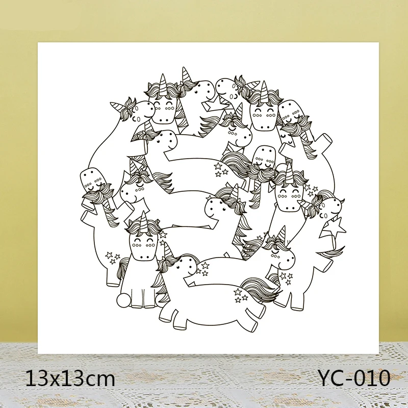 

ZhuoAng unicorn Transparent seal / sealed DIY scrapbook / album decoration card / seamless seal