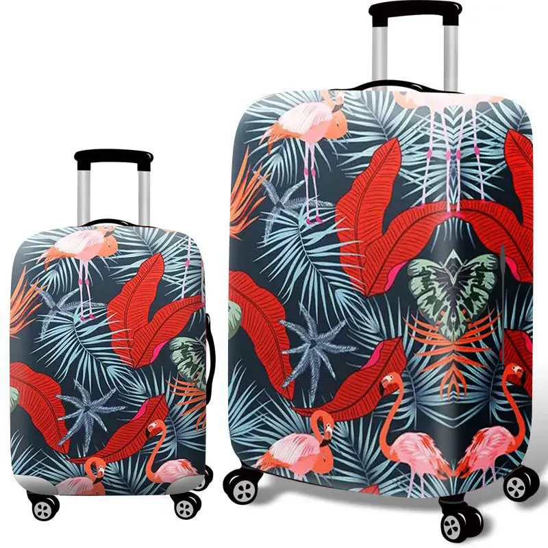

Flamingo Pattern Elastic Waterproof Trunk Lid Trolley Case Accessories Travel Dustproof Cover Bag Protective Cover 18-32''